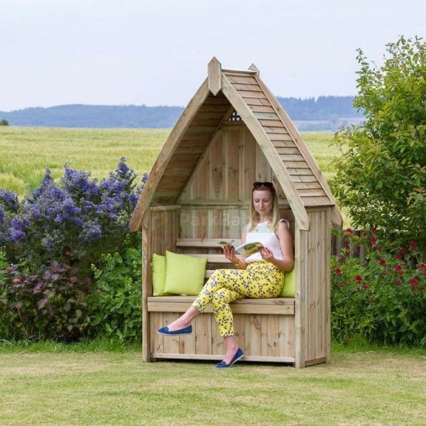 4 lü Ahşap Bahçe Bankı